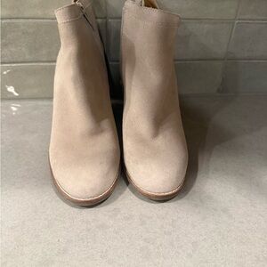 Lucky Brand Cream Ankle Booties
